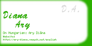 diana ary business card